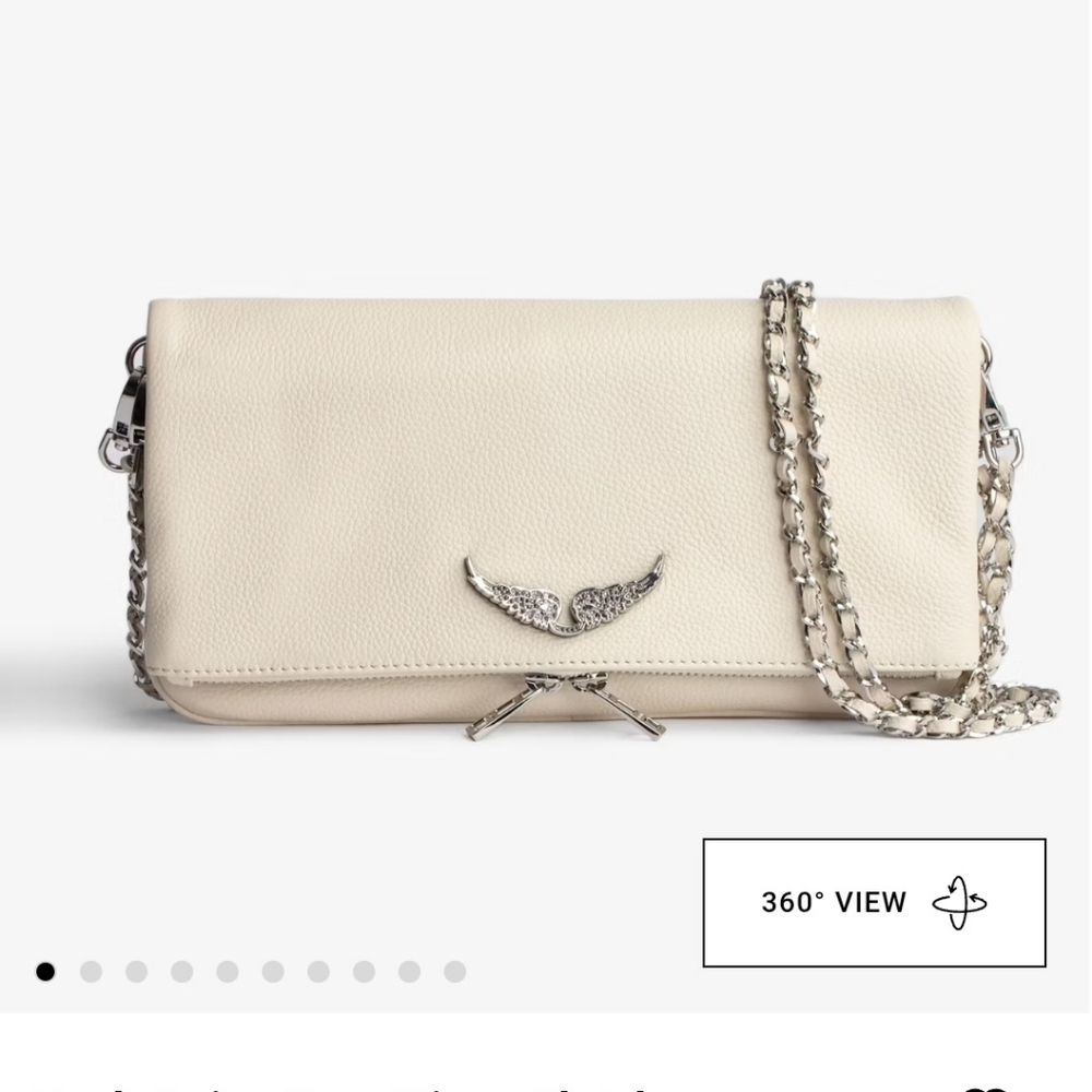Elegant Cream Leather Clutch